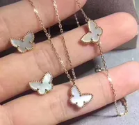 S925 Braccialetto di lusso in argento puro S925 con farfalla bianca in natura conchiglia per ragazza amico regalo di nozze gioielli