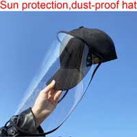 DHL libero Protezione degli occhi completa Anti-Fog berretto con la visiera del cappello della protezione di baseball coprire il volto UV Protection Cap