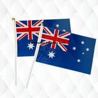 Australie a tenu à la main bâton drapeaux drapeaux de sécurité des drapeaux nationaux de la balle de sécurité 14 * 21cm 10pcs beaucoup