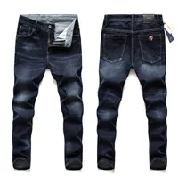 2020 marca jeans homens novos moda fino fit denim calças calças calças de alta qualidade plus tamanho 40 42 44 46