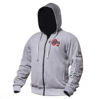 Mens nya mode gym hoodies fitness bodybuilding sweatshirts pullover sportkläder manliga träning hooded jacka kläder toppar