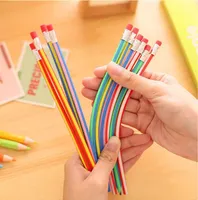 1 Stück koreanische Briefpapier nette Süßigkeit-Farben-weiche flexible Standard-Bleistifte Schule Fashion Büro
