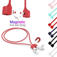 Магнитный ремешок для наушников для AirPods i12 Anti-Lost ремешок Магнит веревка Air Pod Bluetooth наушники Силиконовый кабель для Airpod pro 3 2 1 чехлы