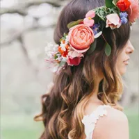 10 pcs Hot sell European and American new Fashionable bohemian flower hair band bride Take a picture Headdress Seaside tourism garland
