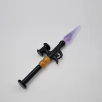 エネッツノベルティ形ガラスダブル工具130mmオイルリグDABスティック彫刻ツールEの釘dabネイルクォーツバンジャ喫煙ウォーターパイプ