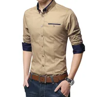 Разборчивая повседневная социальная формальная футболка мужская рубашка с длинным рукавом Бизнес стройная офисная рубашка мужская хлопковое мужское платье рубашки белый 4XL 5XL CX200620