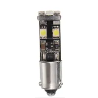 100 teile / los Weiß BA9S LED Birne 12V Canbus W6W BA9S Auto T10 T4W 8SMD 1210 3528 SMD-Licht Kein OBC-Fehler