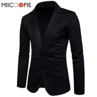 Merk Blazer Mannen Suit 2018 Mens Blazer Jas Korea Stijl Mode Twee Knopen Katoen Slim Fit Blazers Kostuum Veste Homme XXL