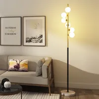 Nordische Stehleuchte Schlafzimmer Wohnzimmer Persönlichkeit Kreative Ball Eisen Kunst Warme nachmodernen Studienbettglas Lampe L123