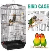 37 pouces Roof Top Grand Flight Parrot Bird Cage pour les petits Quaker Parrot Cockatiel Sun perruche verte Cheek Conure Budgie Finch Inséparable Canar