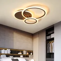 Blanco Marrón moderna iluminación / LED de la lámpara por un dormitorio Salón metal + acrílico brillo Luminaria Lampadario techo de la lámpara