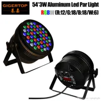 GIGERTOP 54X3W RGBW TYANSHINE 4 Renkli Alüminyum Sahne LED Par Işık Mini Boyutu Kırmızı 12 / Yeşil 18 / Mavi 18 / Beyaz 11 Geniş LED Yıkama TP-P63