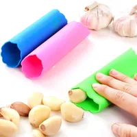 2 pezzi / set aglio peeling macchina strofinare accessori da cucina utensili da cucina realizzati in silicone di alta qualità, approvato FDA / CE
