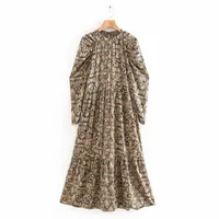 2020 imprimer une ligne Vêtements pour femmes Robes automne vent euro-américain et imprimé serpent manches longues robe longue jupe femmes tempérament chaud