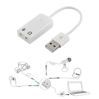 External USB Sound Card USB 2.0 to Jack 3.5mm MI 3D Audio Headset Microphone Earphone 7.1 Channel 5HV2 Adapter For Laptop