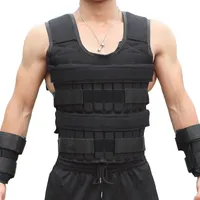 30kg Laadgewicht Vest voor Boksen Gewicht Training Workout Fitness Gym Apparatuur Verstelbare Vailletjas Zandkleding
