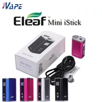 100% Оригинал Eleaf Mini iStick 10W Аккумулятор Kit Встроенный 1050mAh переменное напряжение VV ​​Box Mod с кабелем EGO Разъем USB Threading