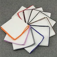 Zak vierkanten zakdoeken heren wit katoen 23x23cm pakken witte zak zakdoeken gentlemen pak accessoires vierkante zakdoek