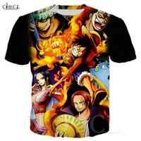 Populaire été Anime One Piece Monkey D. Luffy T-shirt Homme Vêtements 3D Imprimer Japan Anime manches courtes unisexe T-shirts Tops Casual