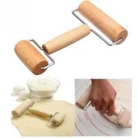 Kitchen Tools Wooden Non-stick Glide fondant rolling pin H-shaped Dough Roller Decorating Cake crafts Baking.