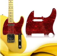 Tuff Dog TeleCastスタンダードエレクトリックギターマルチカラーの亀のシェル赤のピックガードピックガード