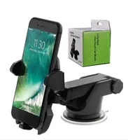 Universal 360 Degree móvel Car Phone Holder 360 graus ajustável Janela Titular do pára-brisa Painel Suporte para Suporte GPS Telefone com caixa