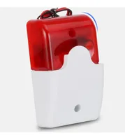 103 Indoor Wired Alarm Siren Strobe Flash Licht met geluid knipperende rode lichte sirene voor Wired Zone Home Security Alarm System