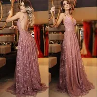 African New A Line Lace Elegant Evening Formal Dresses 2019 Backless yousef aljasmi Plus Size Prom Dresses Robes de cocktail Abendkleider