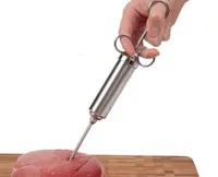 Sabor condimento de alimentos barbacoa carne del adobo Jeringa 60ml Kit Inyector duradero inyección de Sharp pistola con 2 Agujas de Cerdo Pollo Pavo SN2369