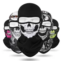 Hot 3D Printing Skelett Headband Hood Masked Ghost Masks Party Cosplay Fullt ansikte Bretahble Masks Utomhus Camping Vandring Ridutrustning