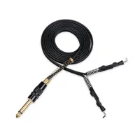 Cable de clip de tatuaje profesional cordón de gel de sílice para suministro de energía 1.8m de longitud negro WY008