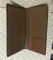 Brzza Wallet стильная мужская куртка длинный кошелек в коричневой водонепроницаемой клетчатой ​​холсте для проведения заметок кредитных карт с коробкой