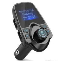 Meilleure vente Bluetooth voiture sans fil Mp3 lecteur mains libres kit voiture émetteur FM A2DP 5V 2.1A chargeur USB LCD moniteur voiture modulateur FM