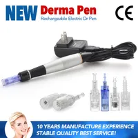 Dr. Pen Derm Electric Pen Dermapen Com 50pcs 12 pinos Needle Cartuchos Professional Para Salon Use Scar pele Remoção de rejuvenescimento Microneedle