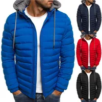 2020デザイナーウィンタージャケット男性フード付きコート因果模様ジッパーメンズジャケットパーカー暖かい服冬コート