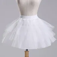 Nieuwe witte A-lijn korte crinoline petticoat, bloem meisje jurk petticoat, drukte rok, beenloze drukte, onderrok bruiloft korte petticoat