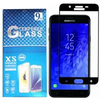 Black Temper Glass Pełna okładka Ochraniacz ekranu Samsung Galaxy J3 Osiągnij Empress Prime 3 J7 Star Refine Crown Boost Mobile