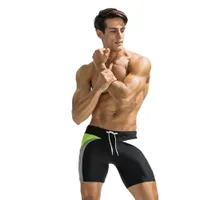 Man mannen lange zwembroek broek surf bord shorts fitness shorts bokser korte badmode strakke shorts nylon badmode