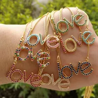 Mode Unendlichkeit Liebesbrief Romantische Halsketten Halsketten Valentinstag Muttertagsgeschenk Gold Überzogene Paar Anhänger für Frauen Zubehör