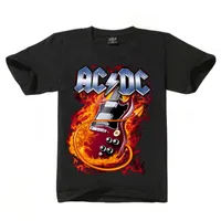 Ny Mode Mäns ACDC Rock Band T-tröja Män AC DC Mäns BomullT-tröja Sommar 3D Print AC / DC T-shirts Tshirt för män Kvinnor