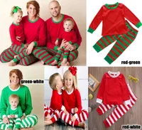 Aile Noel Pijama Takımı Yetişkin Kadın Erkek Çocuk Kız Erkek Çizgili pijamalar Noel Geyik kıyafeti Giyim Aile Kıyafetleri 3 renk Eşleştirme