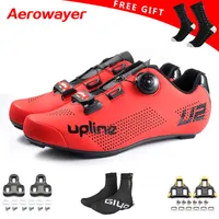 2020 UpLine Yol Bisiklet Ayakkabı Erkekler SPD Keo Yarış Yol Bisikleti Ayakkabı Kapak Yetişkin Bisiklet Sneakers Ultralight Kırmızı Beyaz Siyah