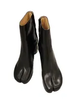 Design Tabi Boots Split Toe Chunky High Heel Zapatos Mujer Fashion Autumn Donne Scarpe Botas