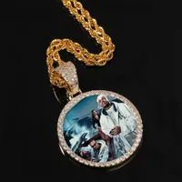 Foto de oro hecha a medida con alas Medallones Collar colgante Cúcico Cúbico Hip Hop Jewelry
