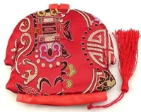 Chinesischen Stil Quaste Kleine Zip-Beutel Weihnachtsgeldbörse Partei-Bevorzugungen Fashion Craft Silk Brocade Schmuckbeutel Geschenk-Verpackung Taschen
