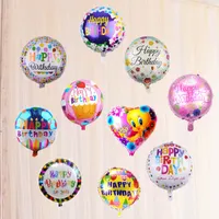 18inch alles Gute zum Geburtstag Aluminiumfolienballons Partydekorationen Helium Unterstützung Spielzeug ballons