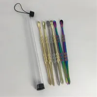 Wax dab tool ego wax atomizer cig stainless steel Clean tool titanium nail dabber tool With PP Tube for dry herb vaporizer pen dabber