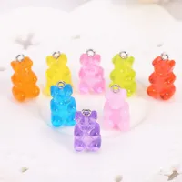 32pcs resin gummy candy necklace charms very cute keychain pendant necklace pendant for DIY decoration