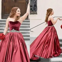 Милая A-line длинные красные плюс размер вечерние платья 2020 Кристалл особый случай формальные Flooe длина выпускного вечера платье элегантный