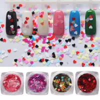 Unhas Decoração Art Coração colorido ultrafinos Paillette PET DIY Nail Polish Cuidados Manicures Dicas Ferramenta de acessórios para mulher casamento Festival Box